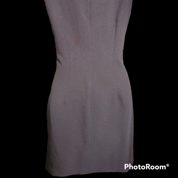 NWOT Suzy Shier S Dress Mini Black with Diagonal Zipper and Studs on Shoulders - Picture 12 of 14